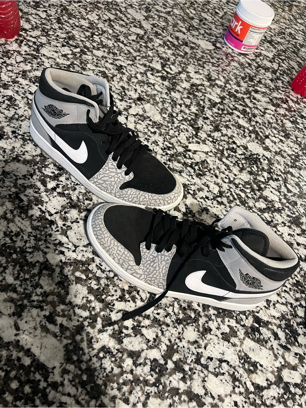 Nike High-Top Sneakers in Black, Gray & White